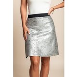 Fenzy Plus Size Mini Suknja, Srebrna u