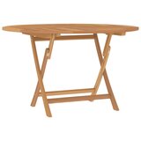 vidaXL Sklopivi vrtni stol Ø 120 x 75 cm od masivne tikovine | shoptok.hr