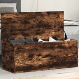 vidaXL Škatla za shranjevanje dimljen hrast 90x35x35 cm inženirski les Cene