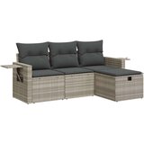 vidaXL 4-dijelni set vrtnih sofa s jastucima svijetlosivi poliratan | shoptok.hr