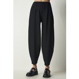  Women's Black Casual Striped Baggy Pants | Shoptok.si