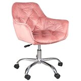 Uredska stolica Q-190 - baršun - roza | shoptok.hr