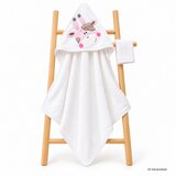 BABYLINE Ručnik pamuk Žirafa 85x85 cm, roza | shoptok.hr