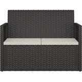  Vrtna klupa s jastucima crna 105 cm od poliratana | Eponuda.com