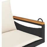  Klupa za ljuljanje s jastucima crna 109x62x40 cm od poliratana | shoptok.hr