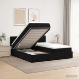  Krevet od pjene s madracem i LED-om Crna 200 x 200 cm Baršun | shoptok.hr