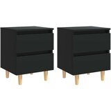  Noćni ormarići 2 kom crni 40 x 35 x 50 cm Cijene