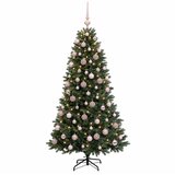 Umjetno božićno drvce s kuglicama 210 cm 300 LED lampica - 210 cm s LED-ima i ružičastim lopticama | shoptok.hr