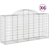  Lučne gabionske košare 6 kom 200x50x100/120cm pocinčano željezo | shoptok.hr