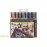 SECURIT MARKERJI s tekočo kredo MEDIUM v osmih PASTELNIH barvah SMA510V8ET | Shoptok.si