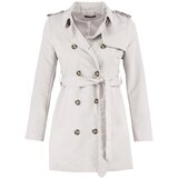 Trendyol Stone Belted Button Closure Fit Pattern Trench Coat | Shoptok.si