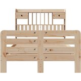 vidaXL Posteljni okvir brez vzmetnice 135x190 cm trdna borovina | Shoptok.si