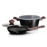 Shumee set lončev 3-delni 24cm berlinger haus ebony rosewood line BH-6782, (21385378) | Shoptok.si