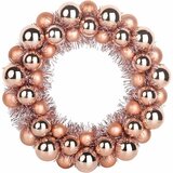  Vijenci s božićnim kuglicama 2 pcs Ružičasto zlatni | shoptok.hr