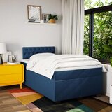  Krevet s oprugama i madracem plavi 120 x 190 cm od tkanine | shoptok.hr