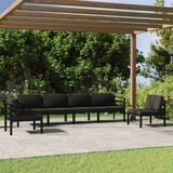  The Living Store Vrtna sedežna garnitura 6-delna z blazinami aluminij antracit - Vrtna Sedežna Garnitura, (21444707) | Shoptok.si
