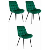  BERA stolica - tamno zeleni baršun / crne noge x 3 | shoptok.hr