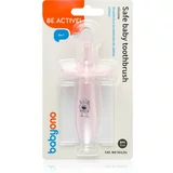 BabyOno Safe Baby Toothbrush zobna ščetka za otroke 6 m+ Pink 1 kos