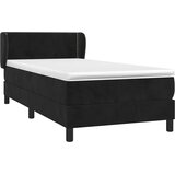 Box spring krevet s madracem crni 100x200 cm baršunasti | shoptok.hr