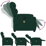  Masažni naslonjač tamnozeleni baršunasti | shoptok.hr