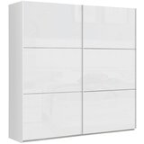 home24 omara z drsnimi vrati, bela, bela, visoki sijaj | Shoptok.si