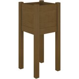 Furnova Vrtno cvetlično korito medeno rjavo 31x31x70 cm trdna borovina, (21920374) | Shoptok.si
