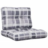  Jastuci za palete 2 kom sivi karirani od tkanine | shoptok.hr