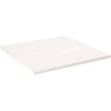 vidaXL Ploča za stol bijela 80x80x2 5 cm masivna borovina četvrtasta | shoptok.hr