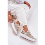 Boto Women's Sports Shoes With Mesh And Studs Beige Ogalda | shoptok.hr
