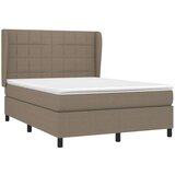  Box spring postelja z vzmetnico taupe 140x190 cm blago, (20893754) | Shoptok.si