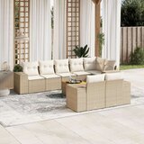 vidaXL 9-dijelni set vrtnih sofa s jastucima bež od poliratana | shoptok.hr