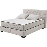 MID.YOU POSTELJA Z VZMETNICO 160 cm x 200 cm , tekstil, leseni material bež | Shoptok.si