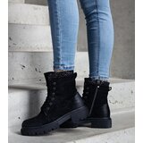 Gemre Black ankle boots with shiny inserts Prairie | Shoptok.si