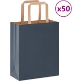vidaXL Papirnate vrećice 50 kom s ručkama plave 18x8x22 cm | shoptok.hr