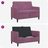 SOFA s pohranom Ljubičasta 122 x 78 x 87 cm Poliester | shoptok.hr