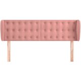  Uzglavlje s ušima ružičasto 147x23x78/88 cm baršunasto | shoptok.hr