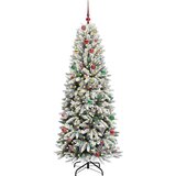 vidaXL Umjetno božićno drvce s stalakom Bijelo 78 x 78 x 210 cm | shoptok.hr