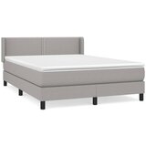Maison Chic Box spring posteljni - Vzmetna postelja z vzmetnico svetlo siv 140x190 cm blago SL13639, (21905411) | Shoptok.si