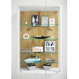 Livetastic VITRINA, prozorno, bela, medeni hrast | Shoptok.si