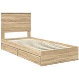 Krevet s od storage Sonoma hrast 90 x 190 cm Konstruirano drvo | shoptok.hr