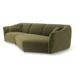 Cosmopolitan Design Zelena žametna kotna sedežna garnitura Tokyo – | Shoptok.si