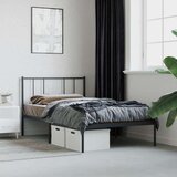 vidaXL Metalni okvir za krevet s uzglavljem crni 75x190 cm | shoptok.hr