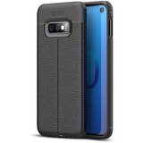 Cadorabo Case, združljiv s Samsungom v Deep Black - zaščitni pokrov iz silikona TPU z plemenito imitacijsko usnjeno uporabo, (20583122) Cene