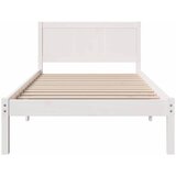  Krevetna konstrukcija Bijelo 75 x 190 cm Čvrsto borovo drvo | shoptok.hr