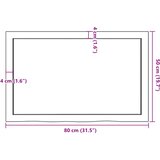 Stolna ploča svjetlosmeđa 80x50x(2-4) cm tretirana hrastovina | shoptok.hr