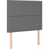 Maison Chic Posteljno vzglavje - Vzglavna omarica 2 kosa sivo 100x5x78/88 cm umetno usnje, (22077458) Cene