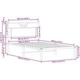  Posteljni okvir brez vzmetnice hrast 100x190 cm inženirski les, (21829437) | Shoptok.si