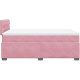 vidaXL Box spring postelja z vzmetnico roza 120x190 cm žamet, (21305222) | Shoptok.si