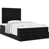vidaXL otomanski okvir kreveta s madracima crni 120x190 cm baršunasti | shoptok.hr