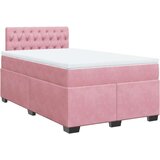 vidaXL Krevet s oprugama i madracem ružičasti 120 x 190 cm baršunasti | shoptok.hr